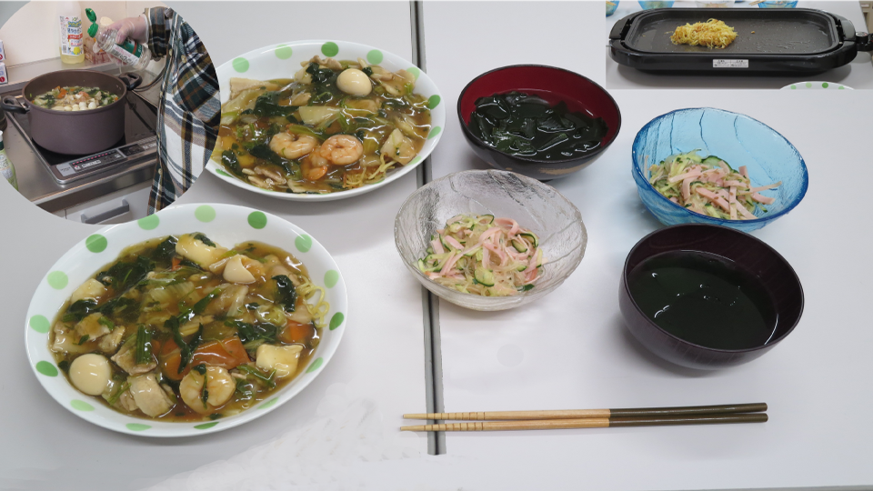 2022年4月 クッキング（あんかけ焼きそば）